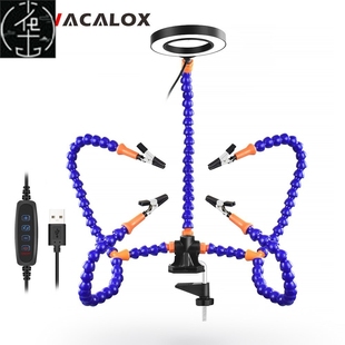 NEWACALOX Table Clamp Soldering Helping Hand Third Hand Tool