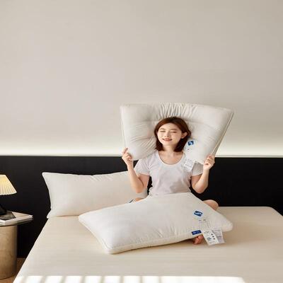 山宁泰80S全棉枕芯单边立体定型三规格超细羽丝绒高弹纤维填充枕+