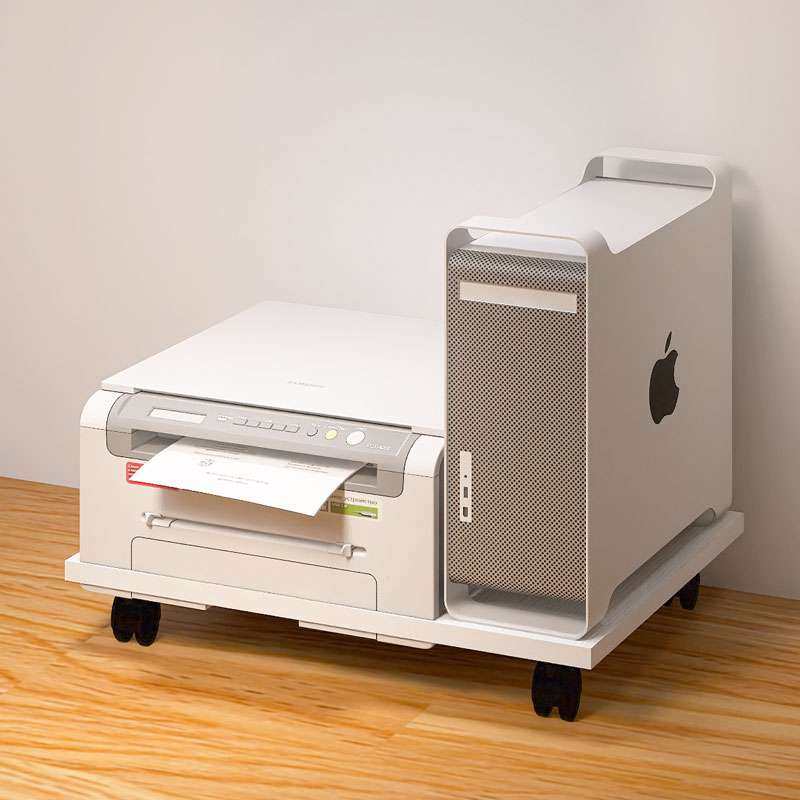打印机置物架电脑主机一体托架办公室桌下移动复印机放置桌底机架
