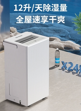 夏普除湿机家用轻音抽湿机家用大回南天抽湿器DW-CT12H-W功率