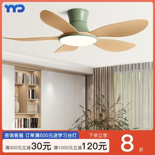 吊扇灯卧灯室家用变频静音吸顶一体风扇吊 餐厅客厅风扇灯2025新款
