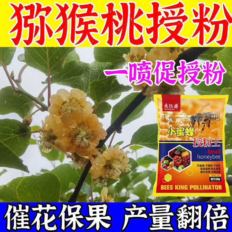 猕猴桃花粉高活性人工授粉催花坐果公雄树猕猴桃纯花粉授粉药图片