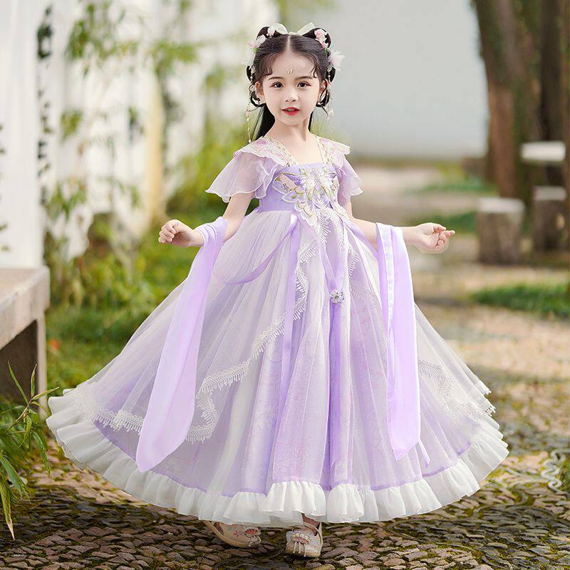 女童汉服宋朝中公主裙超仙夏装