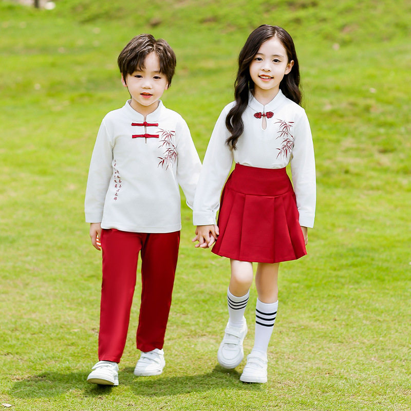 新款儿童合唱演出服小学生班服诗