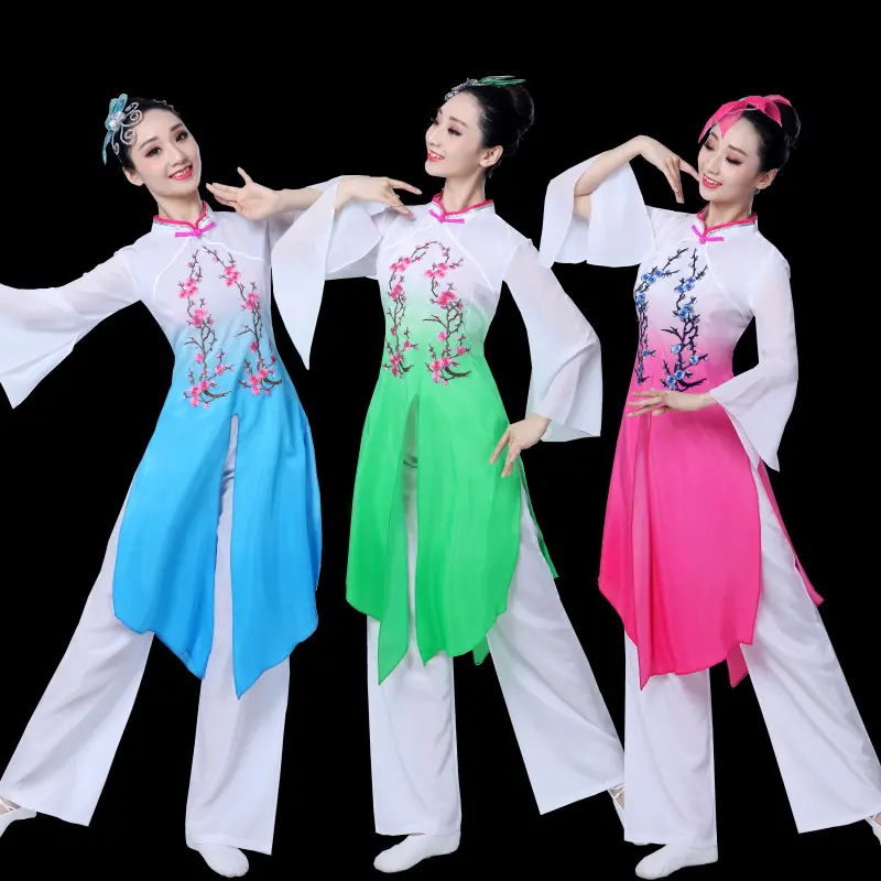 新款民族舞蹈服装大合唱梅花颂