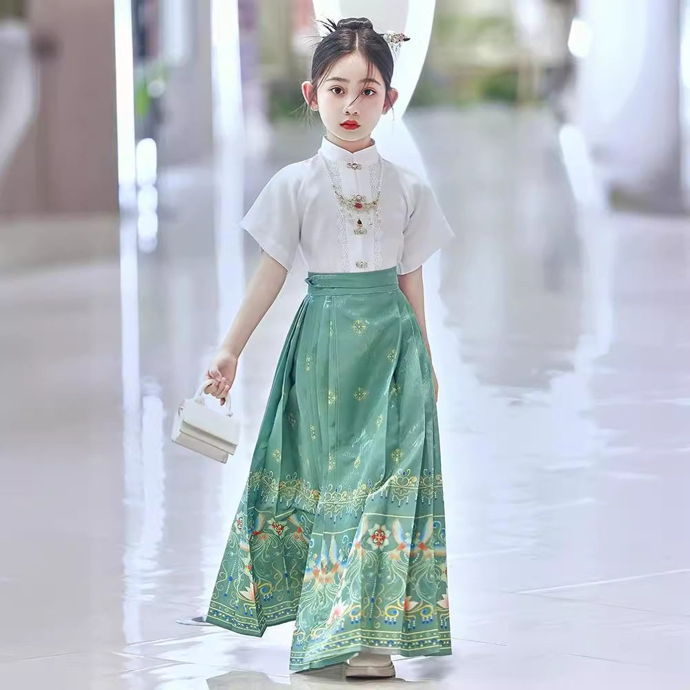 女童马面裙套装新款网红儿童汉服