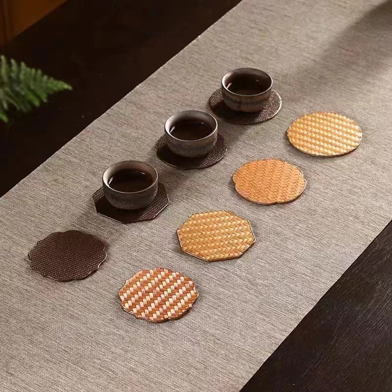 手工竹编杯垫餐垫隔热垫茶杯托