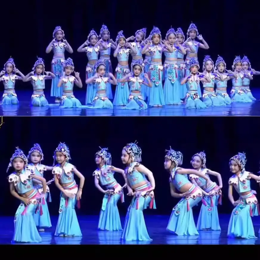 小戏骨舞蹈服俏花旦演出服儿童