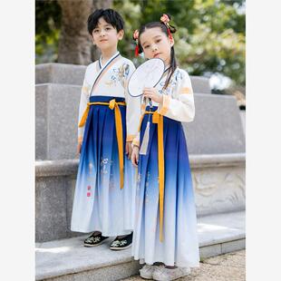汉服男童国学服中国风儿童表演服国风民族三字经演出服装六一古装