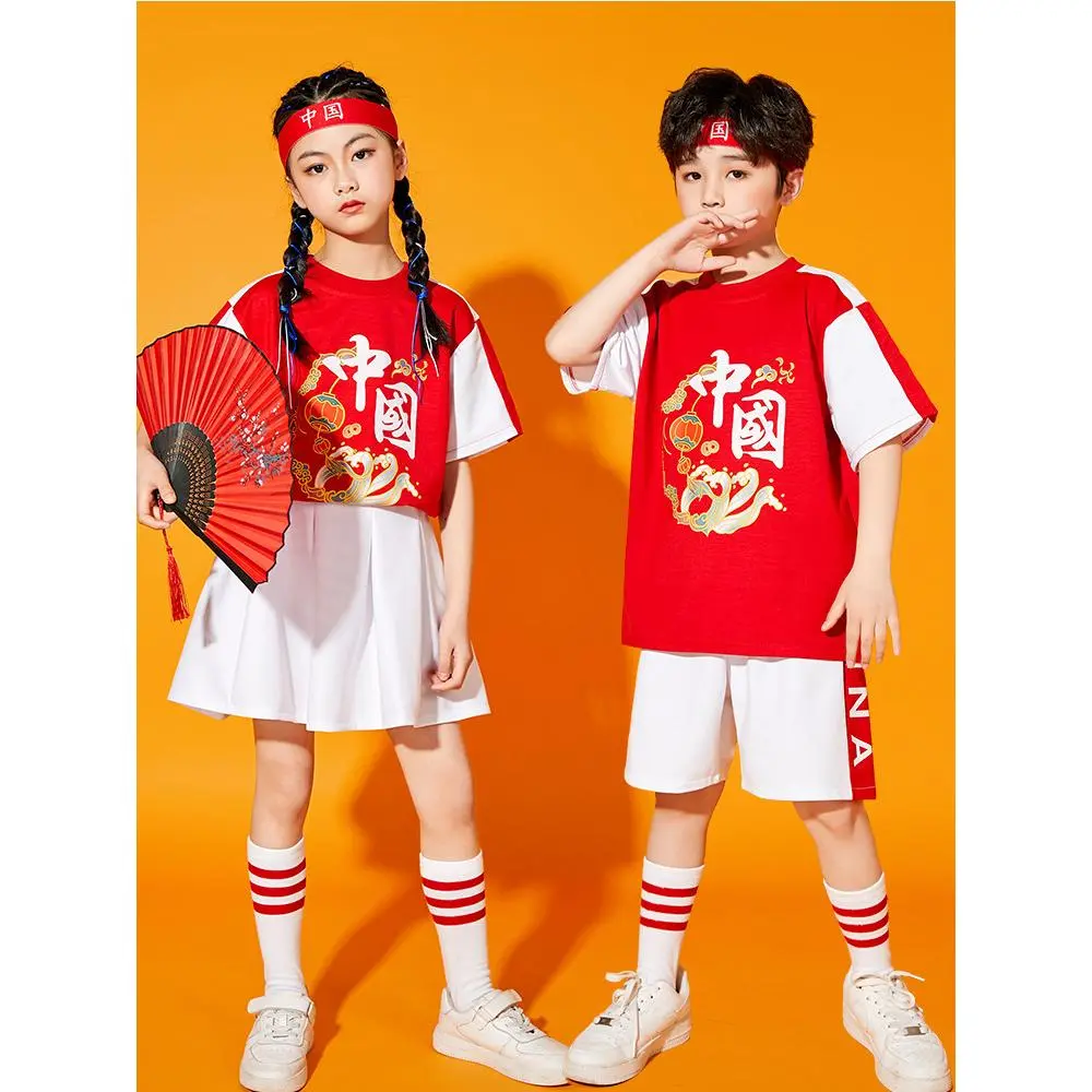 六一儿童演出服啦啦队小学生国潮