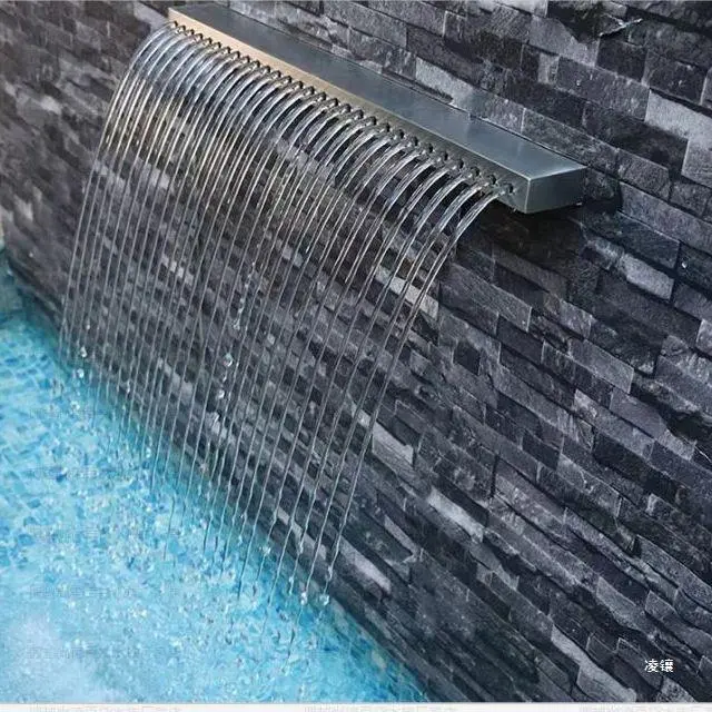 不锈钢瀑布出水口花园庭院装饰水幕墙流水槽鱼池造景水景墙流水墙,家居饰品,落地摆件,淘宝优惠券,粉丝福利购,淘宝优惠卷