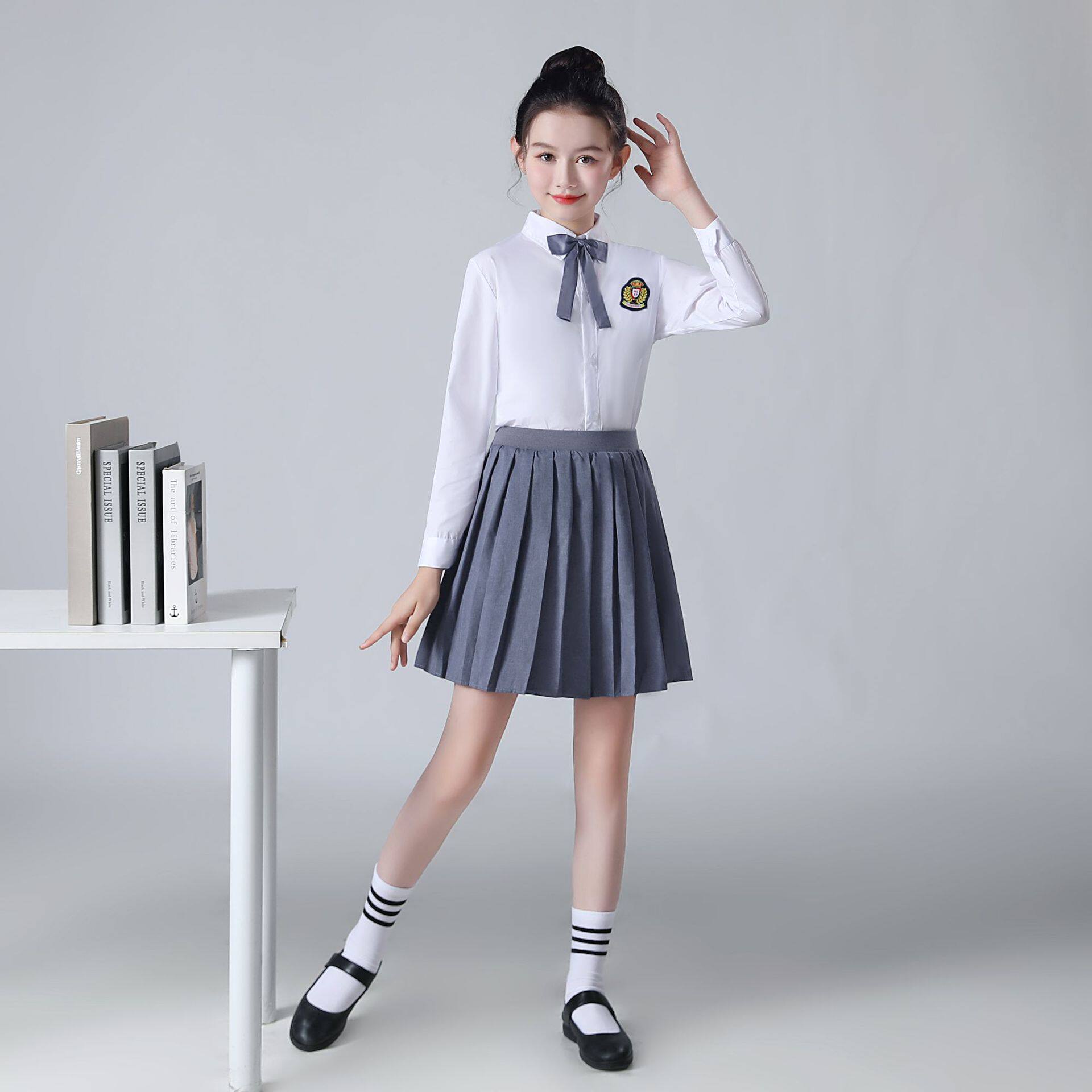 英伦风校服班服朗诵演出服领带