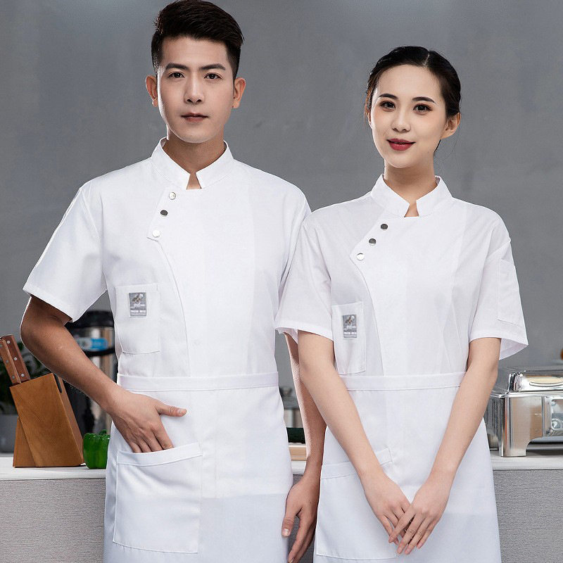 厨师工作服男短袖夏季酒店餐饮