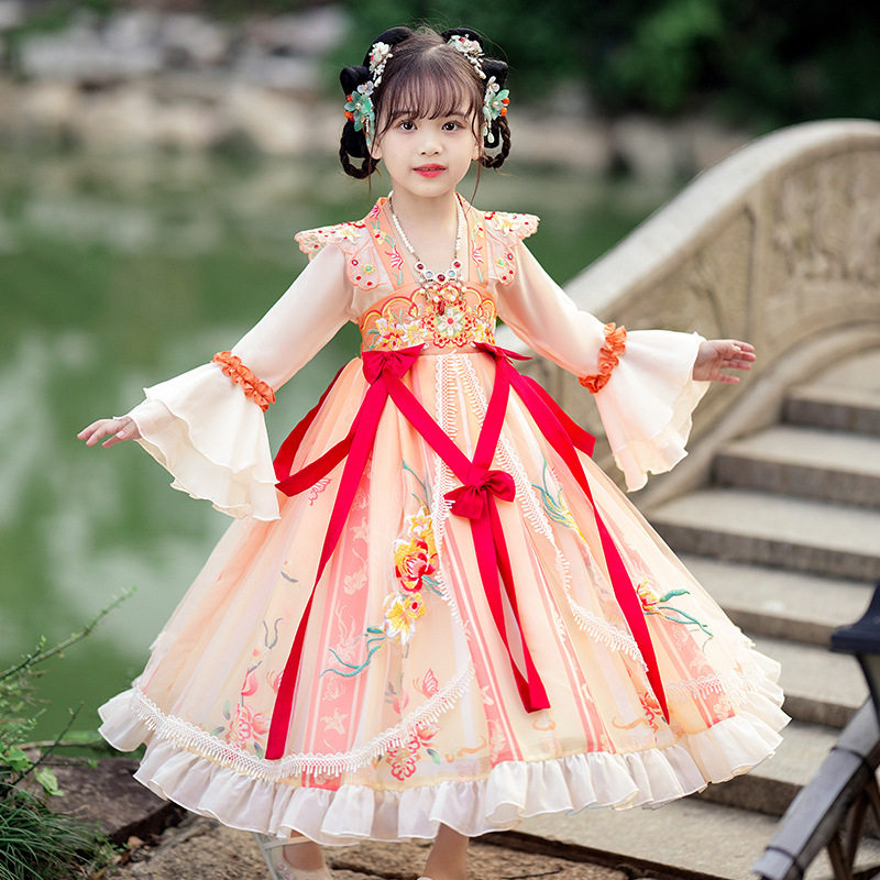 汉服女童夏装中薄款襦裙古装