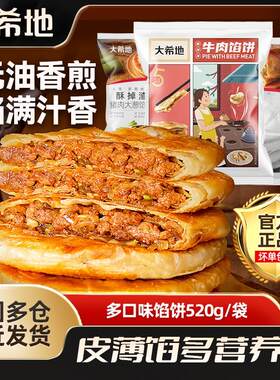 HITOMORROW大希地牛肉/猪肉大葱/韭菜鸡蛋馅饼520g正宗酥皮饼速食