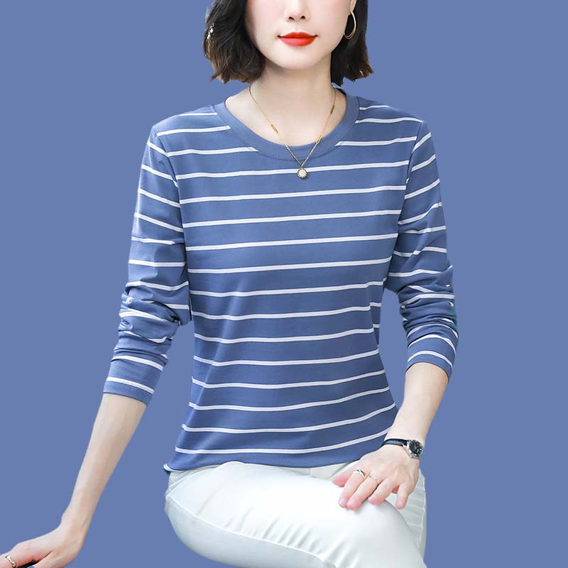 大码宽松纯棉长袖t恤女