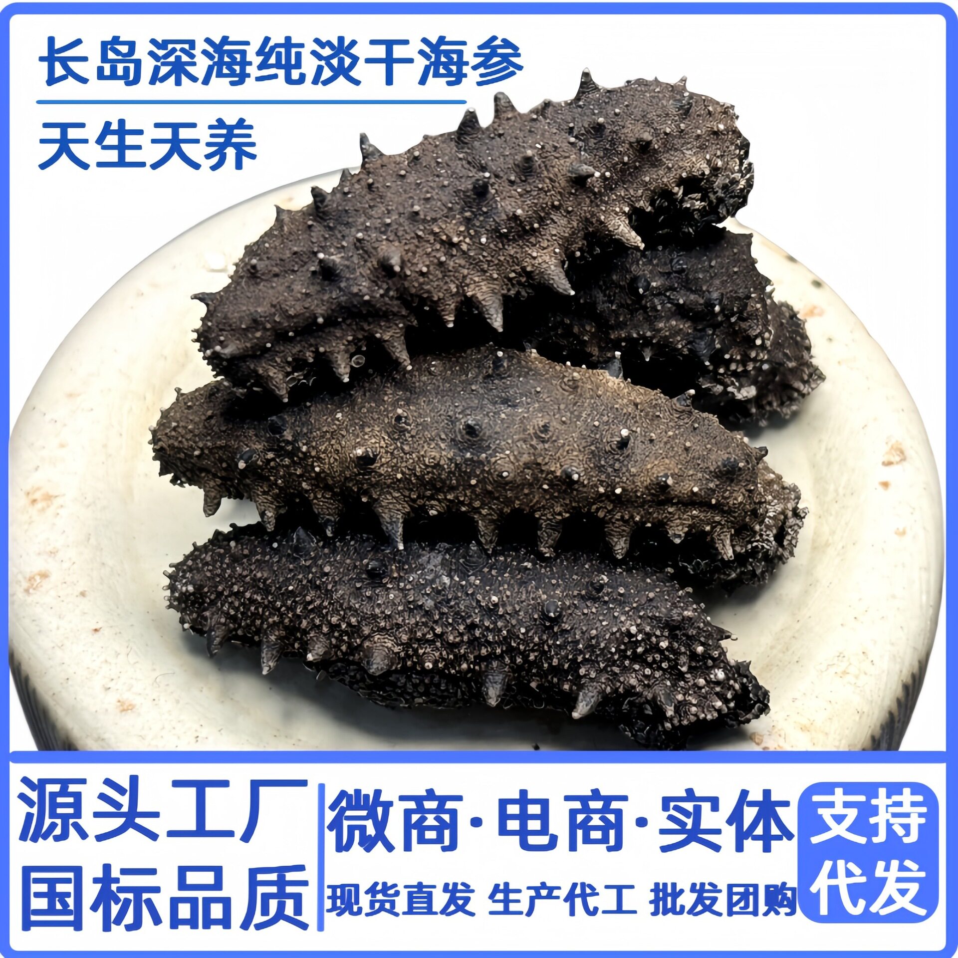 长岛淡干海参深海淡干海参烟台海参国标淡干海参非即食海参礼盒