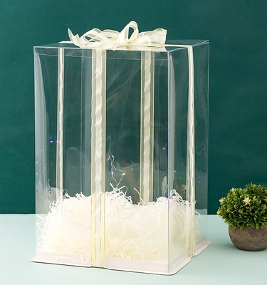 草莓熊礼品盒礼盒空盒迪士尼草莓熊盒子玩偶包装盒透明生日礼物盒