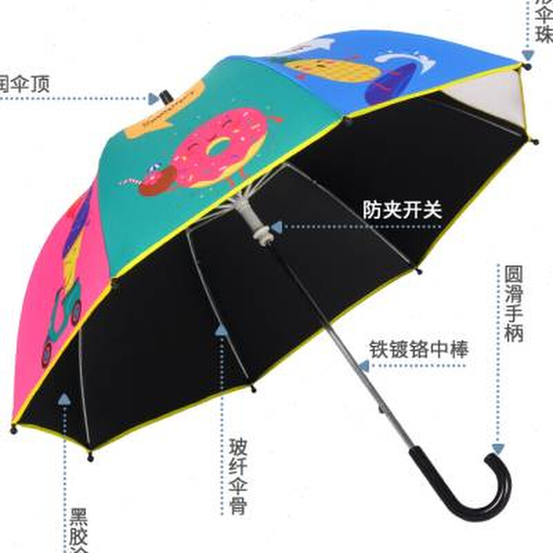可视窗儿童雨伞男童幼儿园自动遮阳伞公主卡通女童伞小学生超轻伞