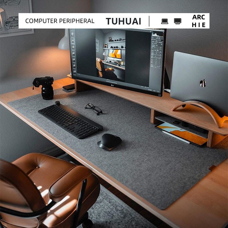 毛毡鼠标垫超大号商务办公桌垫简约电脑键盘笔记本书桌写字办公垫