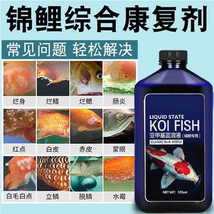 锦鲤鱼病专用药甲基蓝观赏鱼烂尾烂身炸鳞烂鳍水霉金鱼缸亚专治药