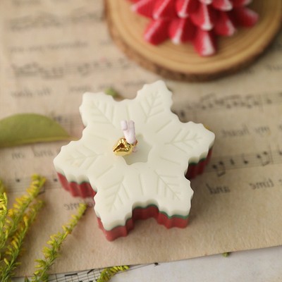 次日达雪花香薰蜡烛创意圣诞节礼物diy装饰摆件ins冬季造型香薰蜡