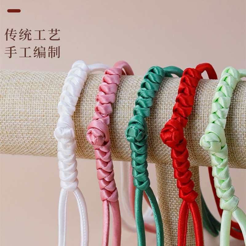 旗袍一字盘扣长尾流苏一字扣汉服古风唐装中式复古麦穗纽扣装饰扣