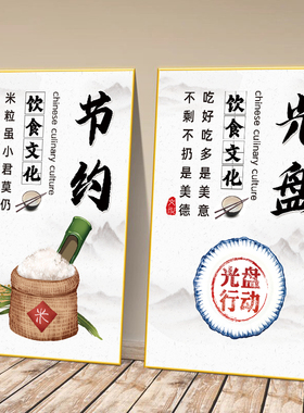 餐饮食堂餐厅饭店装饰挂画海报