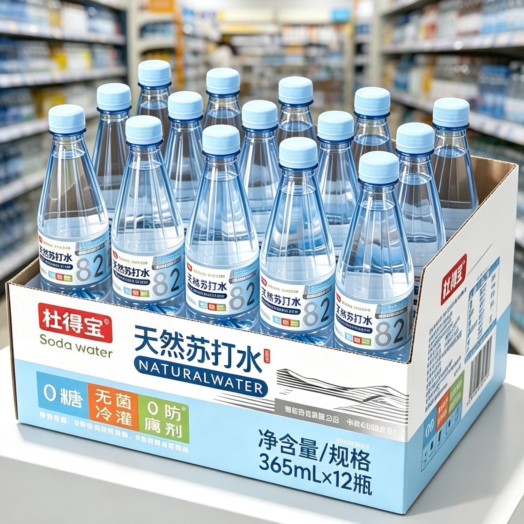 【买一送一】苏打水365ml*12/24瓶弱碱性矿物质备孕妇饮用0糖0卡