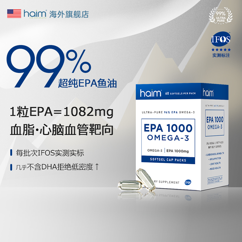 HAIM超纯96%EPAOmega-3鱼油60粒
