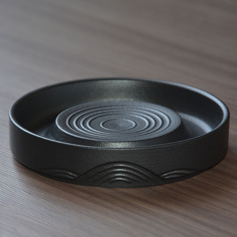 苍岚陶瓷黑陶壶承单个家用小号干泡台新中式复古隔热垫茶壶托茶具,餐饮具,茶托,淘宝优惠券,粉丝福利购,淘宝优惠卷