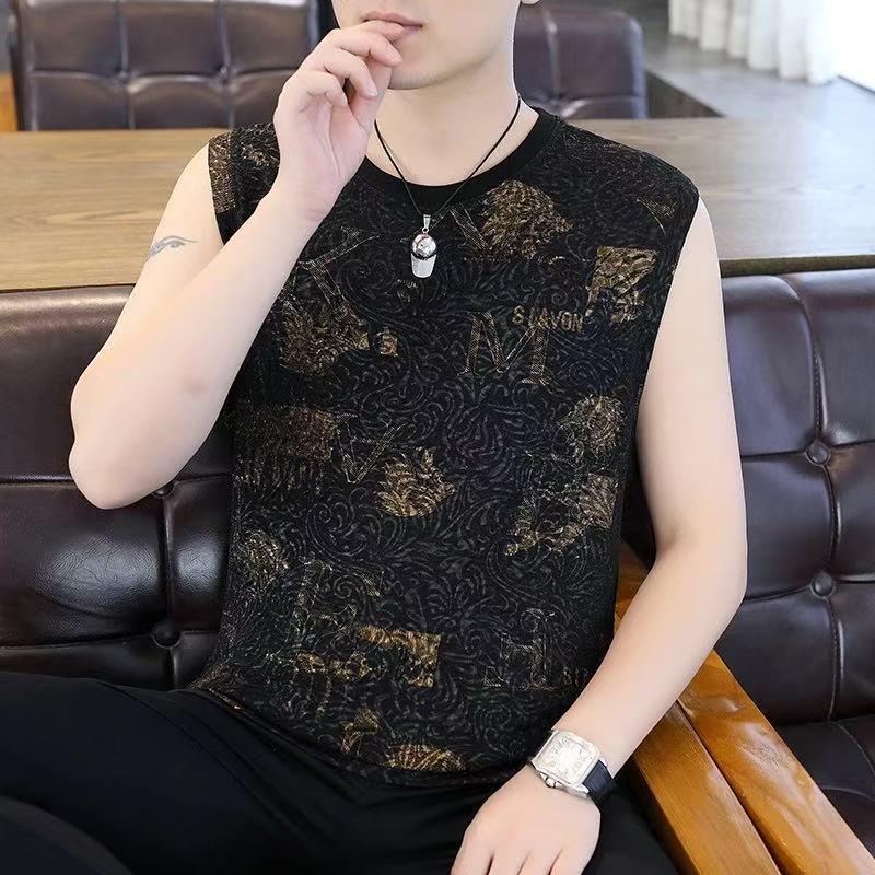 高端男士背心冰丝薄款透气