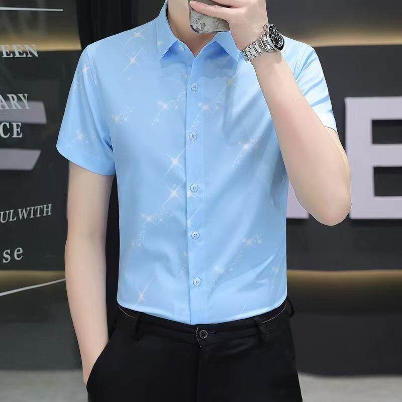 痞帅雅高档男装休闲短袖衬