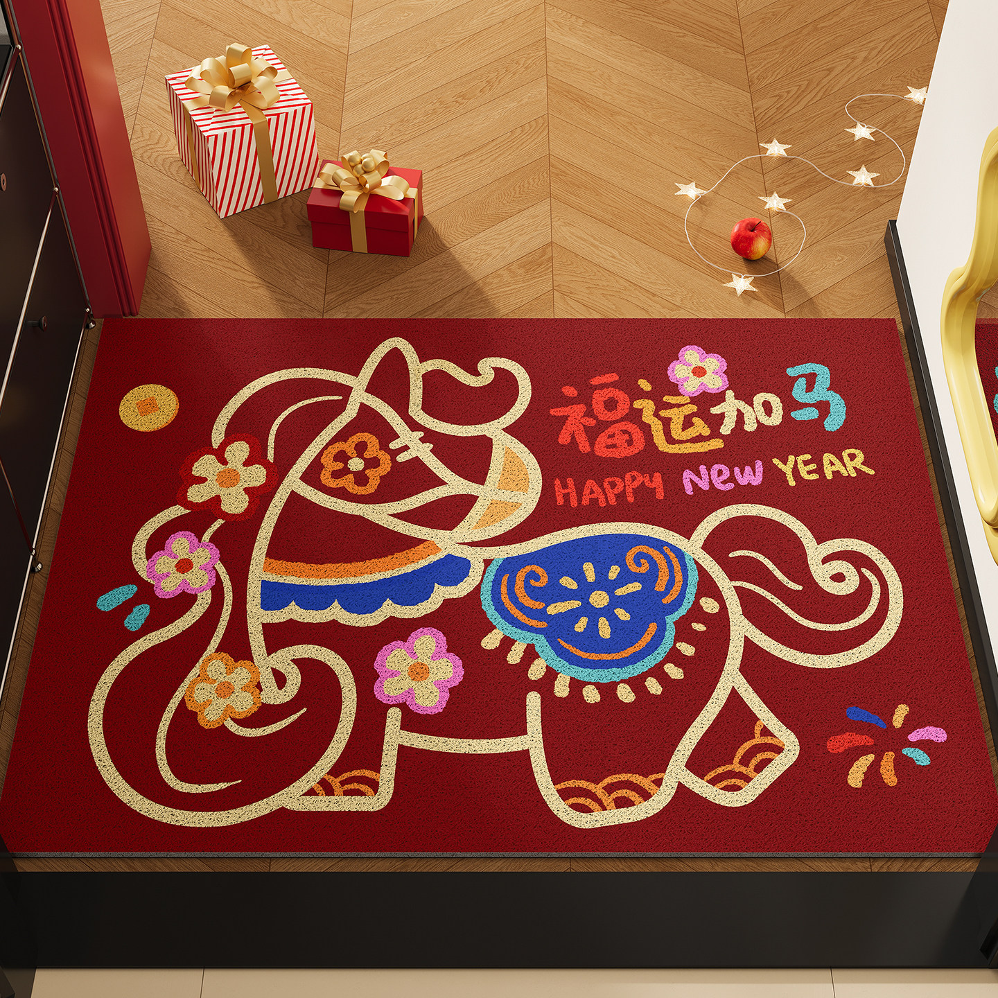 都快把年味焊在家门口了这块地垫