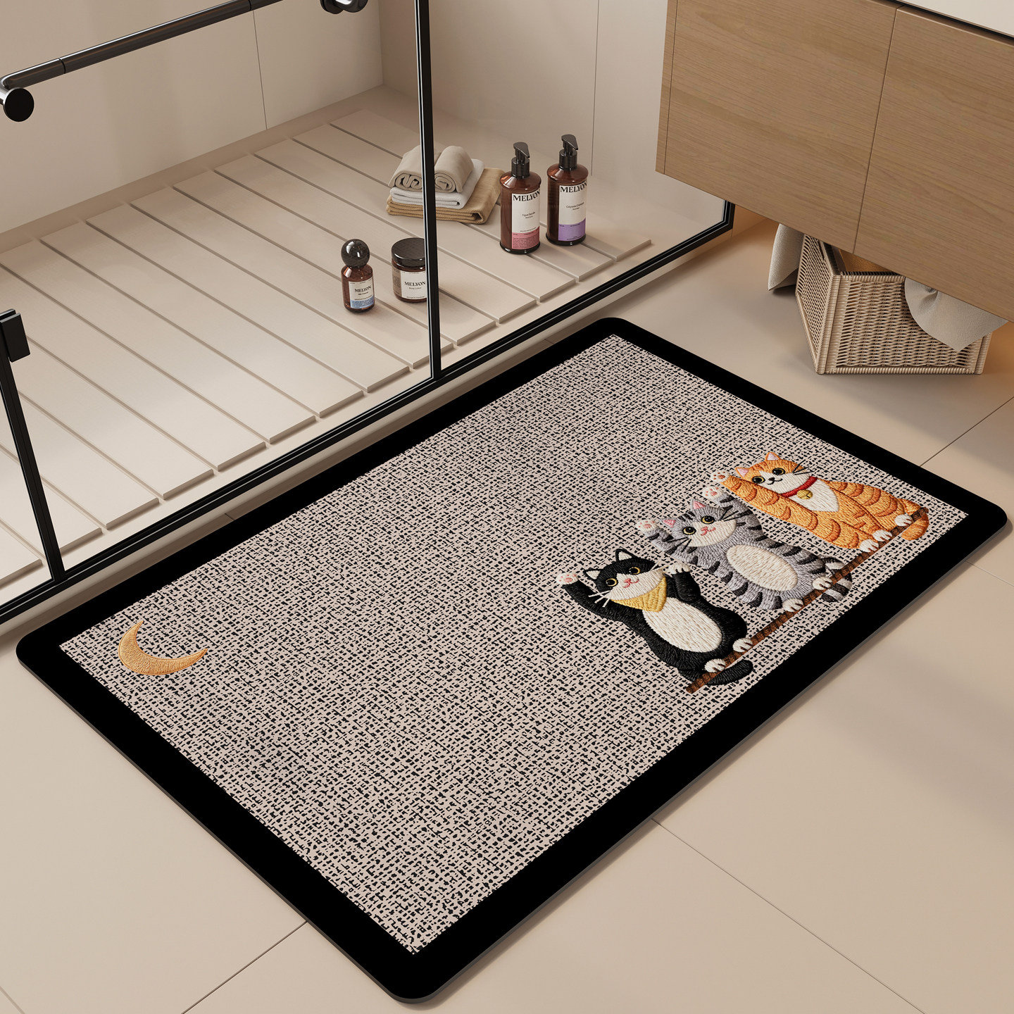 卫生间浴室吸水地垫厕所门口速干防滑脚垫硅藻泥洗漱台卫浴地毯垫,居家布艺,家用脚垫,淘宝优惠券,粉丝福利购,淘宝优惠卷