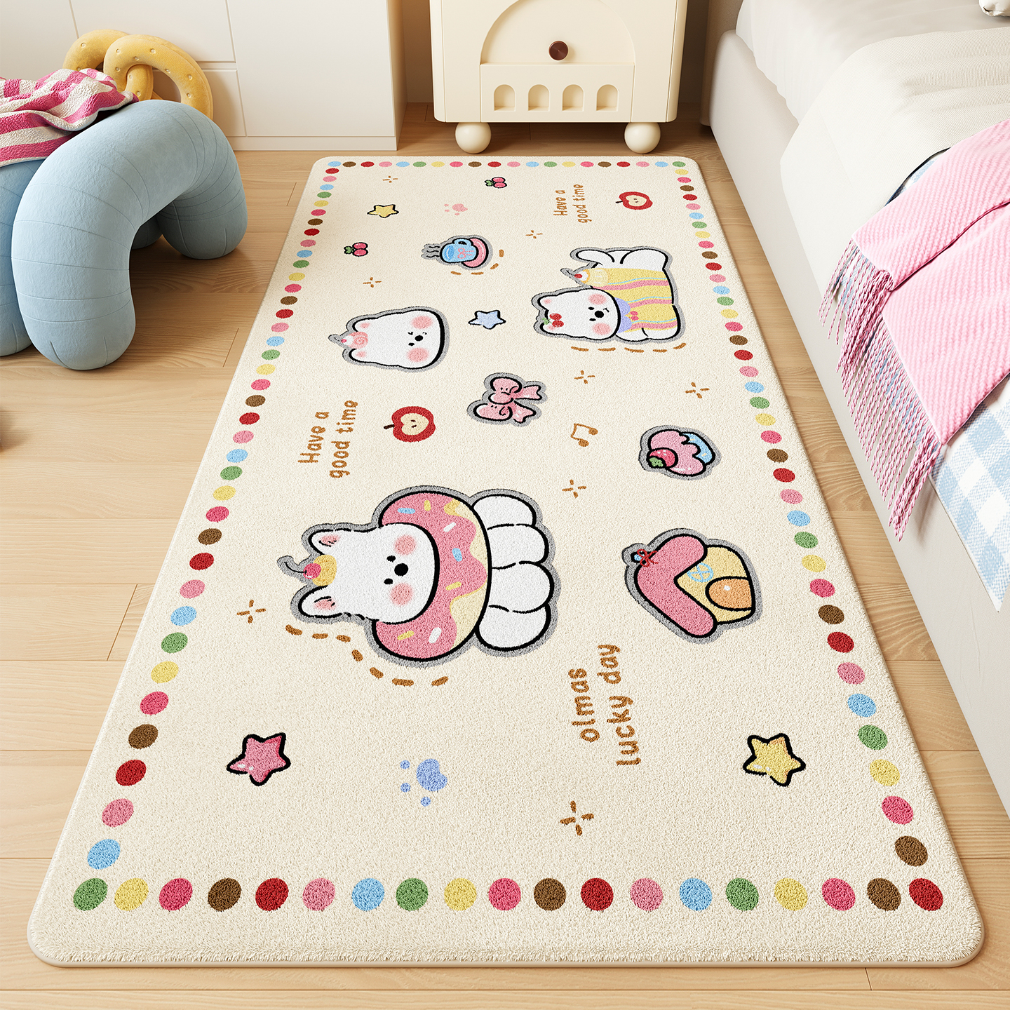 这张床边毯竟把家变成童话角落啦