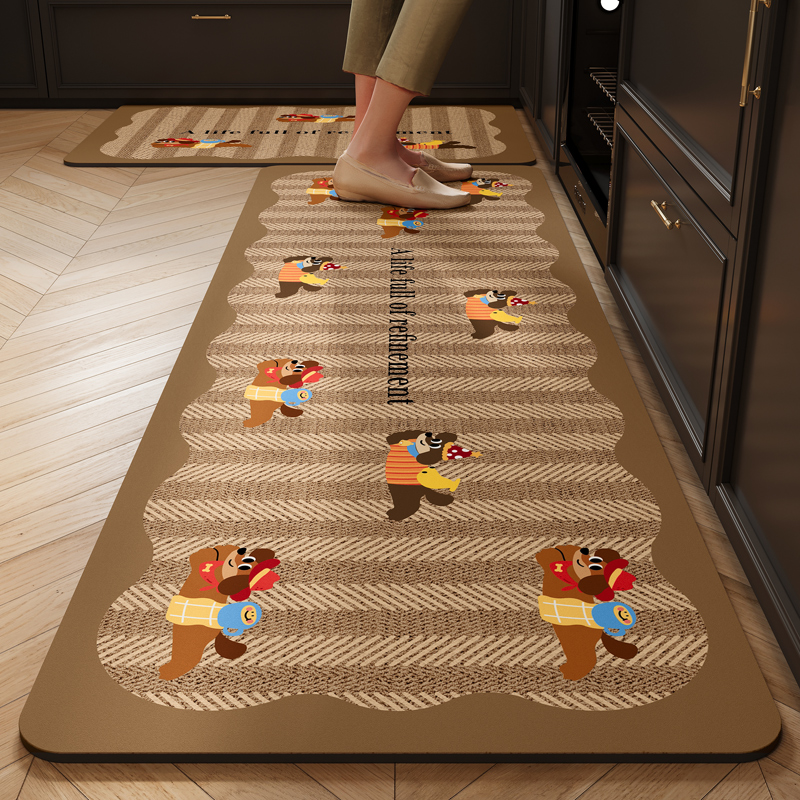 亲戚说，我家厨房铺地垫好看得！