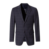 商务休闲平驳领绵羊毛格子西服外套上衣 秋冬款 LIU·JO UOMO男士