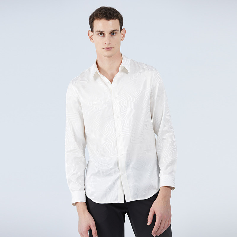 LIU·JOUOMO翻领长袖衬衫