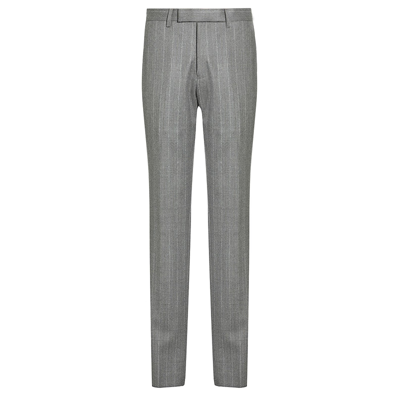 LIU·JOUOMO灰色暗条纹款修长显瘦商务休闲款秋季西服裤