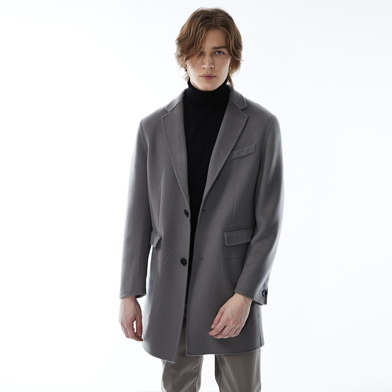 LIU·JOUOMO羊毛混纺毛呢大衣