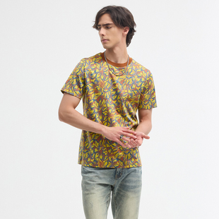 休闲舒适印花圆领套头短袖 LIU·JO 款 夏季 T恤上衣 UOMO男士