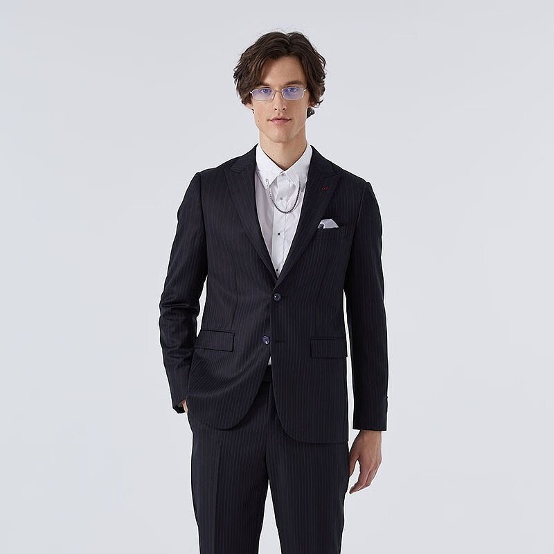 LIU·JO UOMO男士 春秋款商务休闲平驳领绵羊毛西服外套上衣