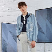 09107225012 竖条纹男士 LIU·JO UOMO春秋简约休闲西装