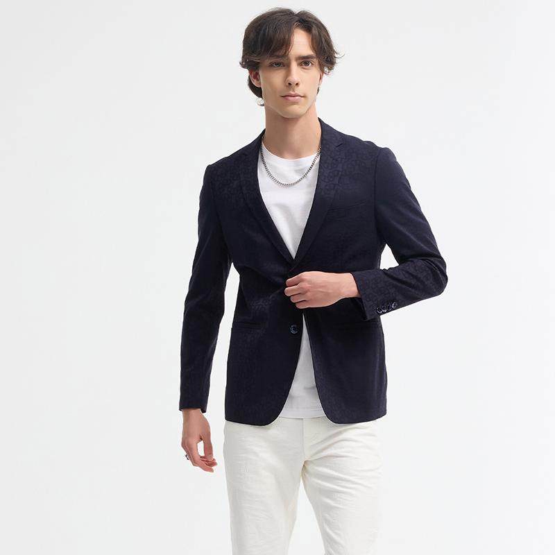 LIU·JO UOMO男士 春秋款商务休闲纯棉西服外套上衣LJ1255184604R