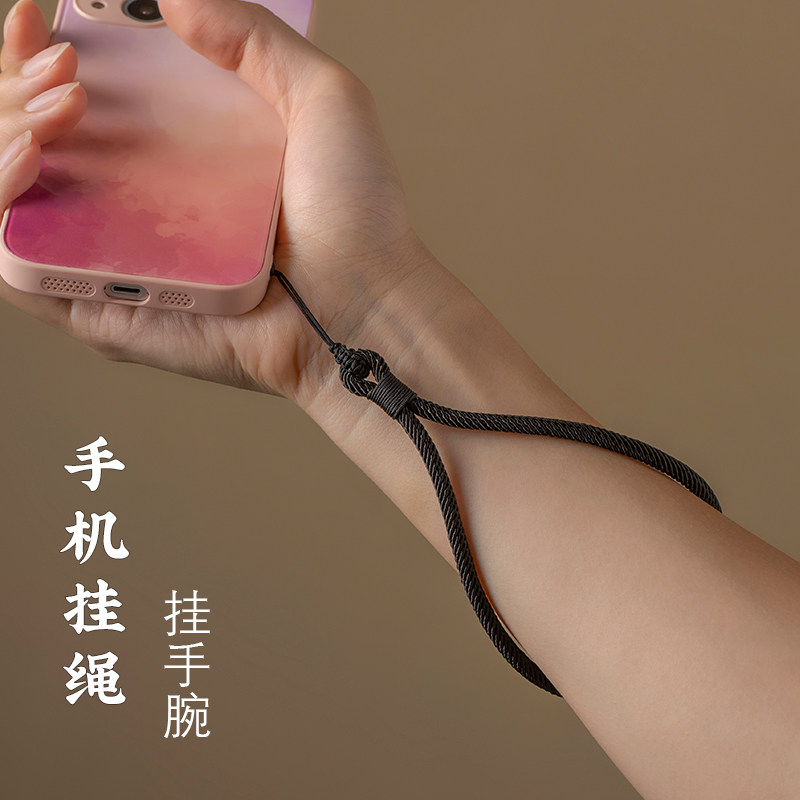 手工编织手机挂绳短款手腕绳加粗图片