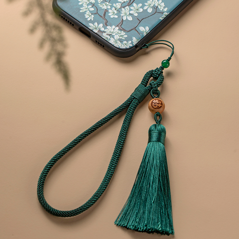 原创手工手机链手腕款平安