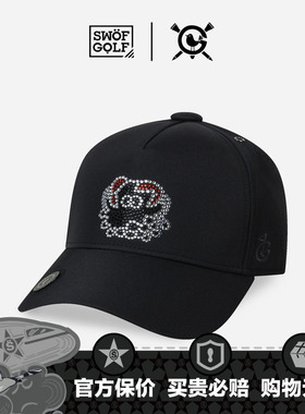 SWOF GOLF 思沃福高尔夫 高球蟹蟹艺术帽子 人工水晶卡车棒球帽