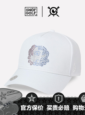 SWOF GOLF 思沃福高尔夫 高球蟹蟹艺术帽子 渐变水钻卡车棒球帽