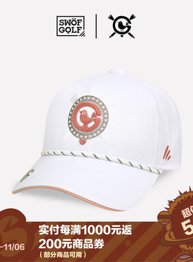 思沃福高尔夫白色BIRDIE棒球帽